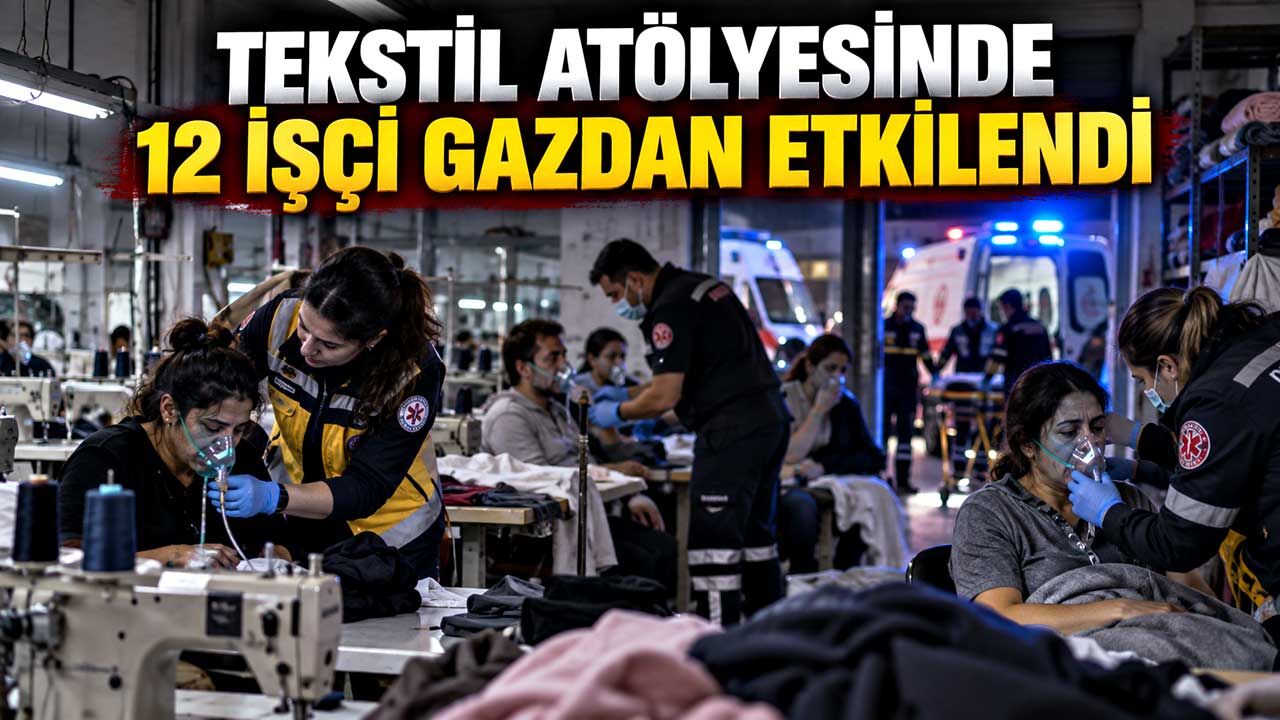 Karbonmonoksit gazından etkilenen 12 işçi hastaneye kaldırıldı