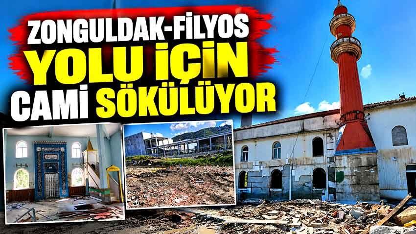 Yol güzergâhında kaldı: Kazköy Camii sökülmeye başlandı