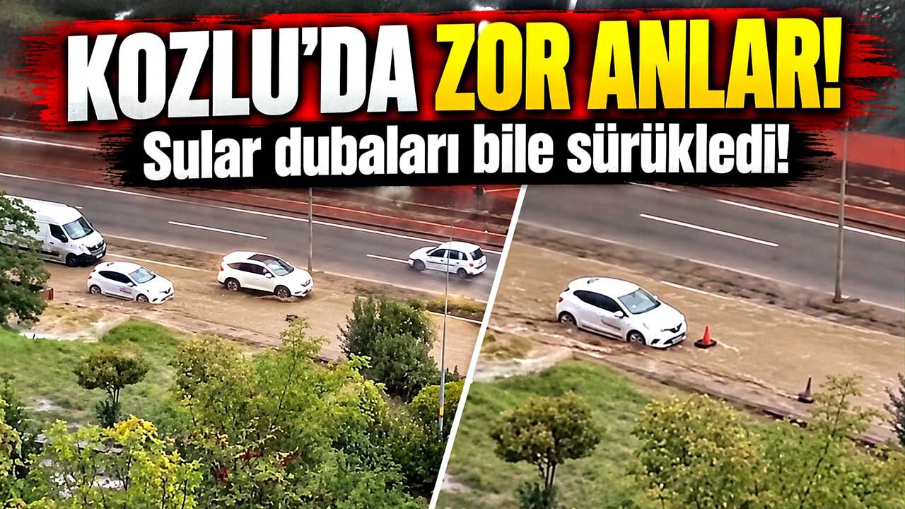 Kozlu’da zor anlar: Sular dubaları bile sürükledi!