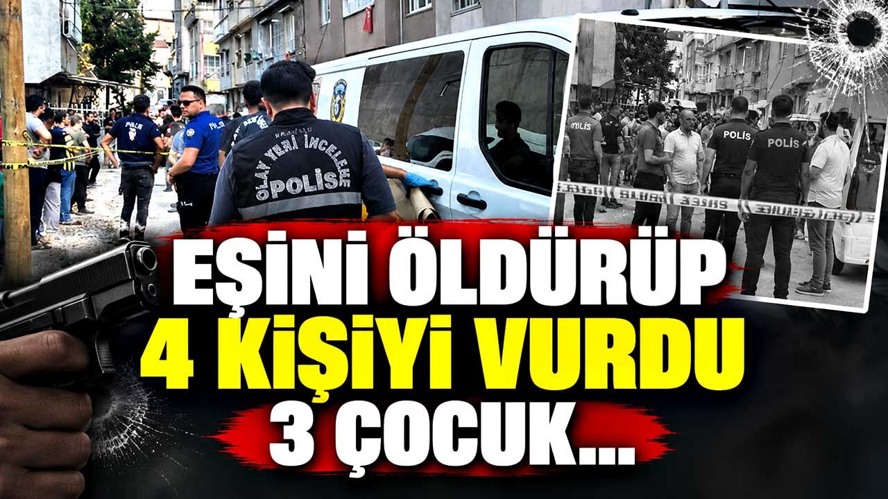 Eşini öldürüp, 4 kişiyi yaralayan zanlı tutuklandı