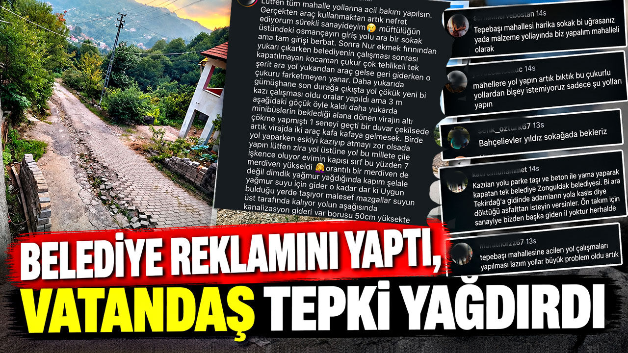 Belediye reklamını yaptı, vatandaş tepki yağdırdı