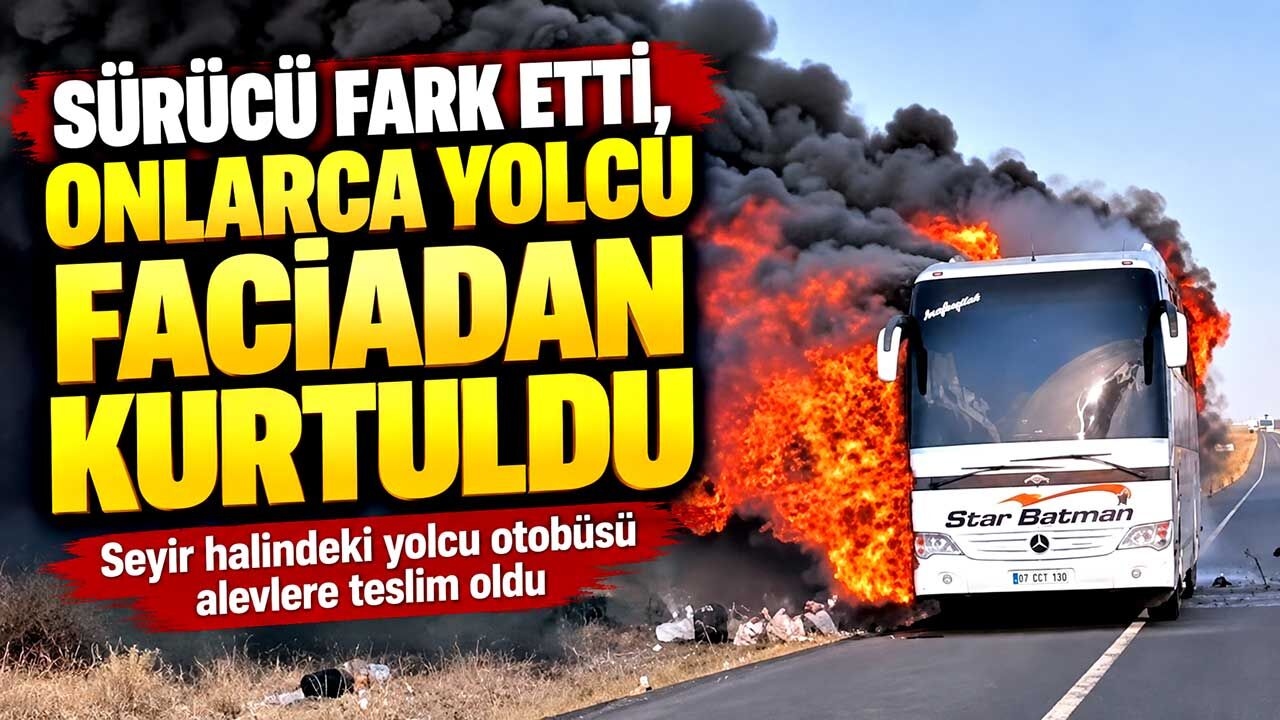 Sürücünün dikkati faciayı önledi: Yolcular tahliye edildi
