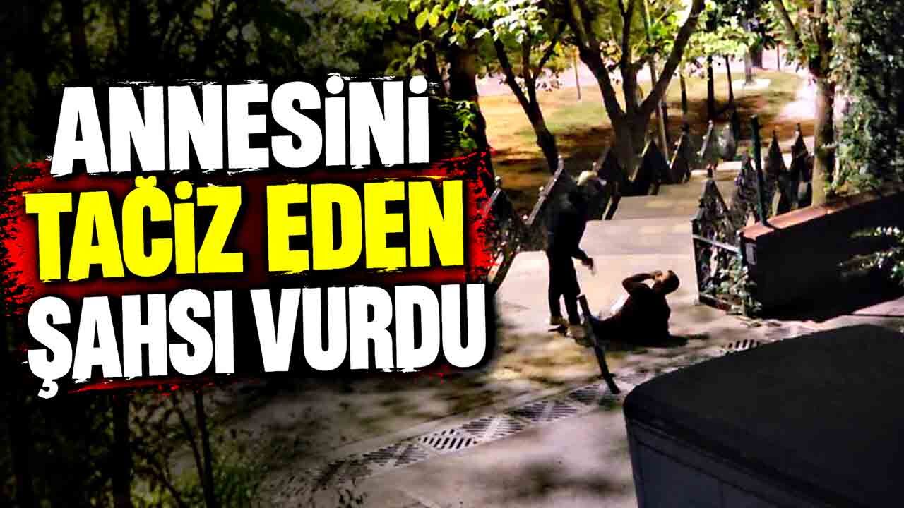 Annesini taciz ettiğini öne sürdüğü kişiyi bacaklarından vurdu