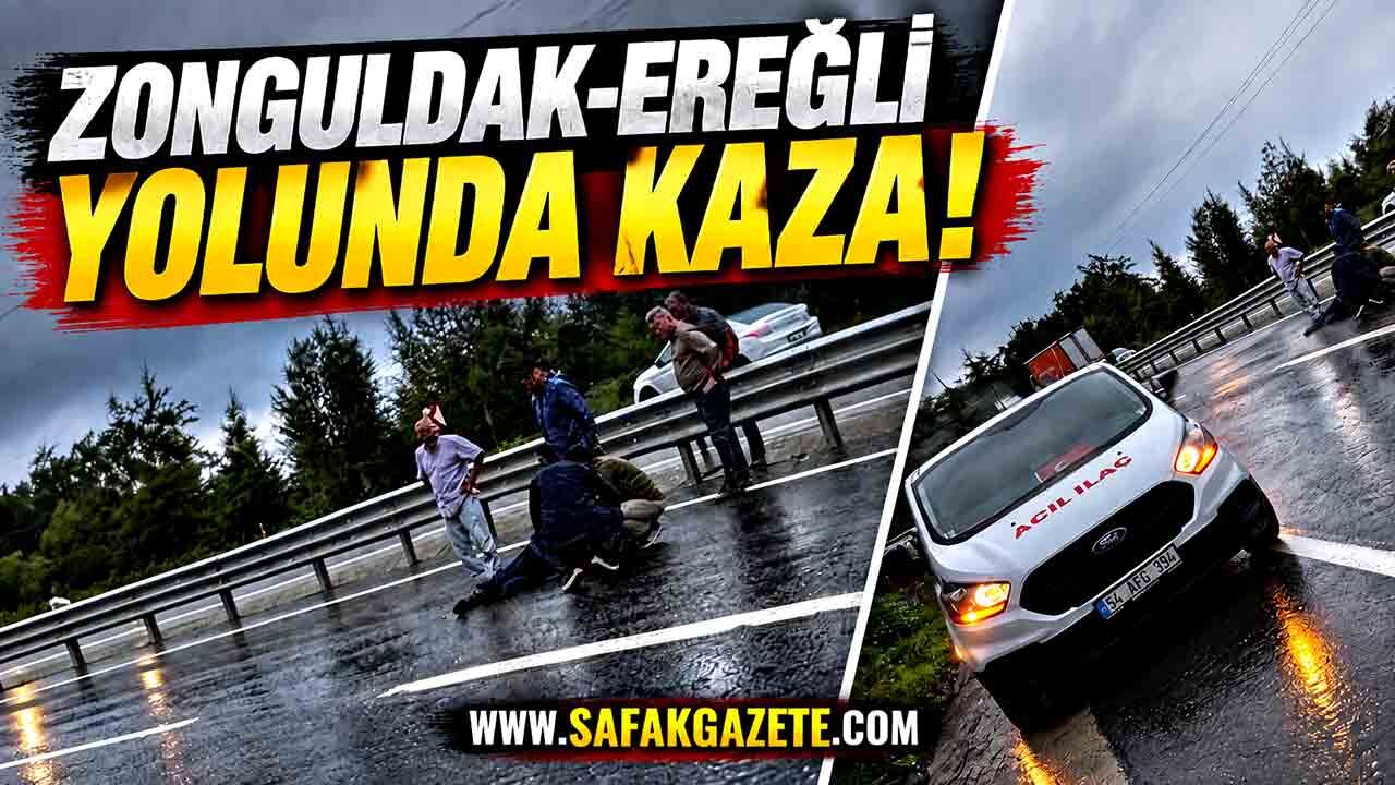 Zonguldak-Ereğli yolunda motosiklet kazası: 1 yaralı