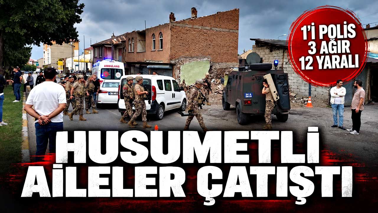 İki aile arasında silahla çatışma: 1'i polis 12 yaralı