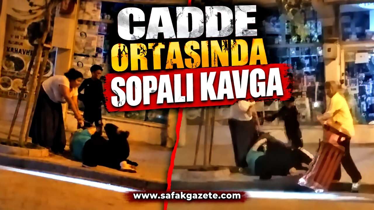 Cadde ortasında sopalı kavga: 1 yaralı