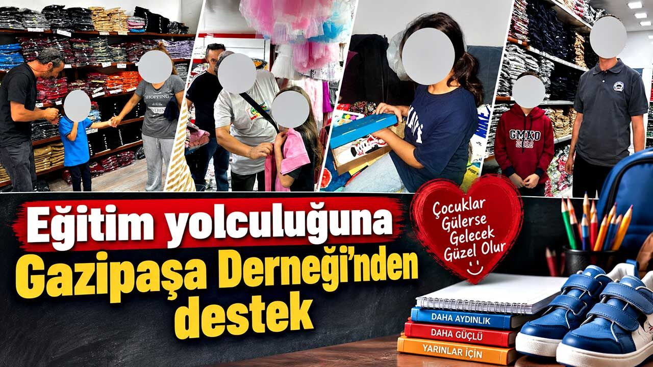 Gazipaşa Derneği’nden ihtiyaç sahibi çocuklara destek