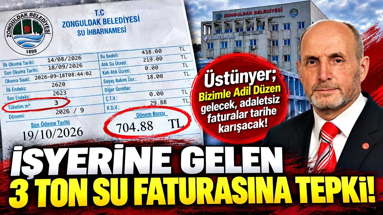İsmail Üstünyer’den iş yeri su faturasına tepki