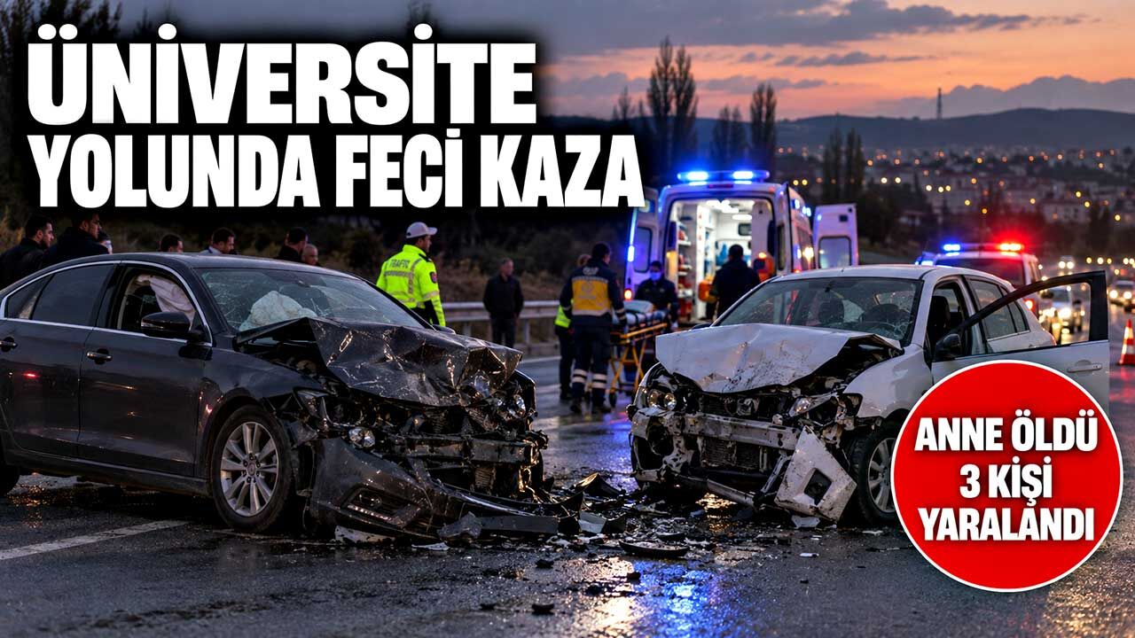 Üniversite yolunda feci kaza: Anne öldü, 3 kişi yaralandı