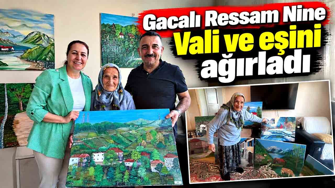 Gacalı Ressam Nine Vali ve eşini ağırladı