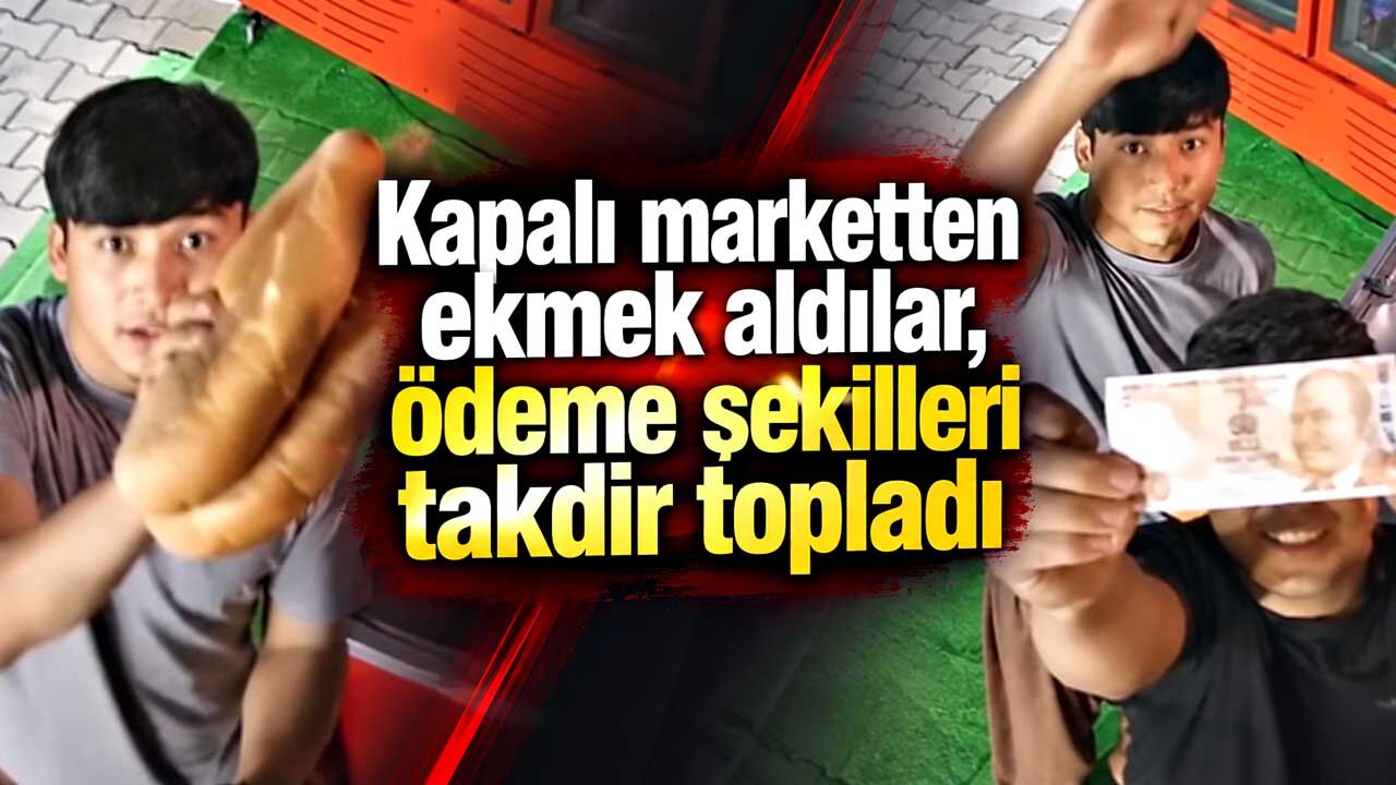 Kapalı marketten ekmek aldılar, ödeme şekilleri takdir topladı