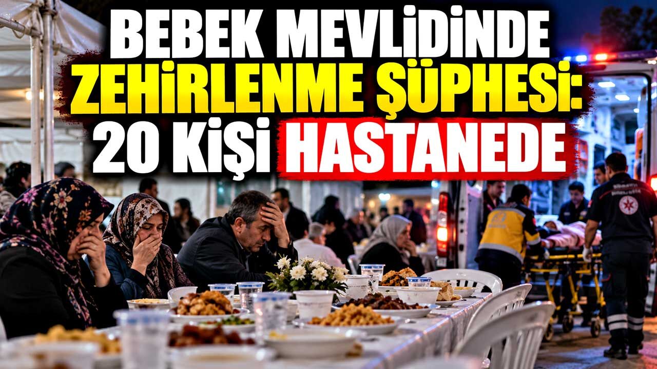 Bebek mevlidinde zehirlenme şüphesi: 20 kişi hastanede