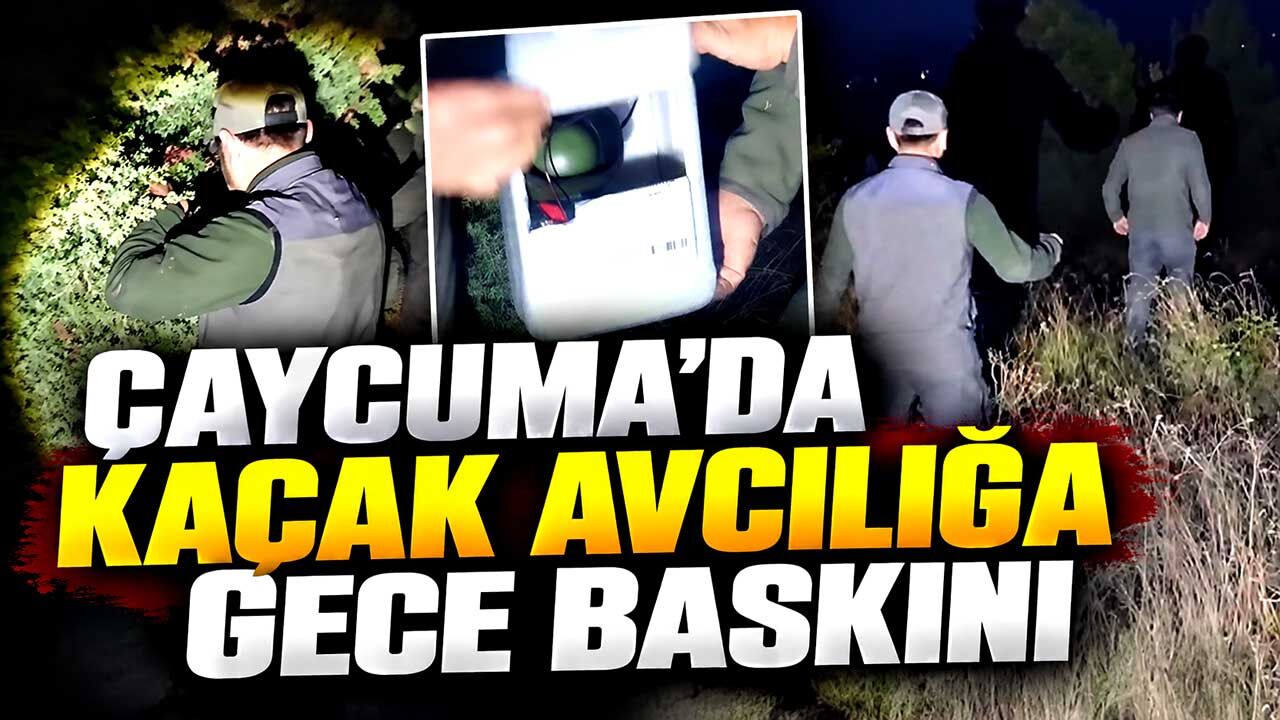 Çaycuma’da kaçak avcılığa gece baskını: 17 cihaz ele geçirildi