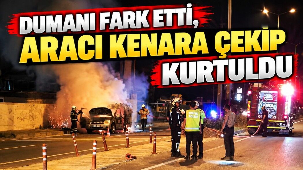 Ereğli-Gülüç yolunda otomobil alev alev yandı