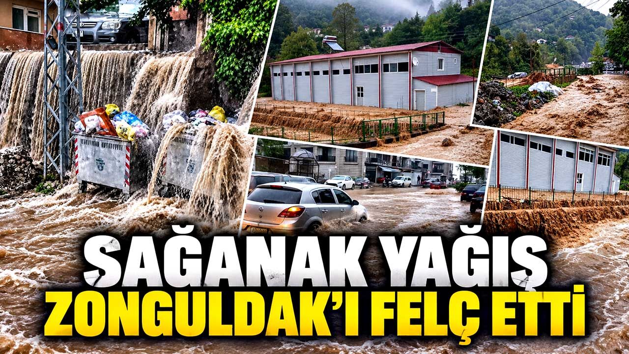 Zonguldak’ta dereler taştı, sanayi sitesini su bastı
