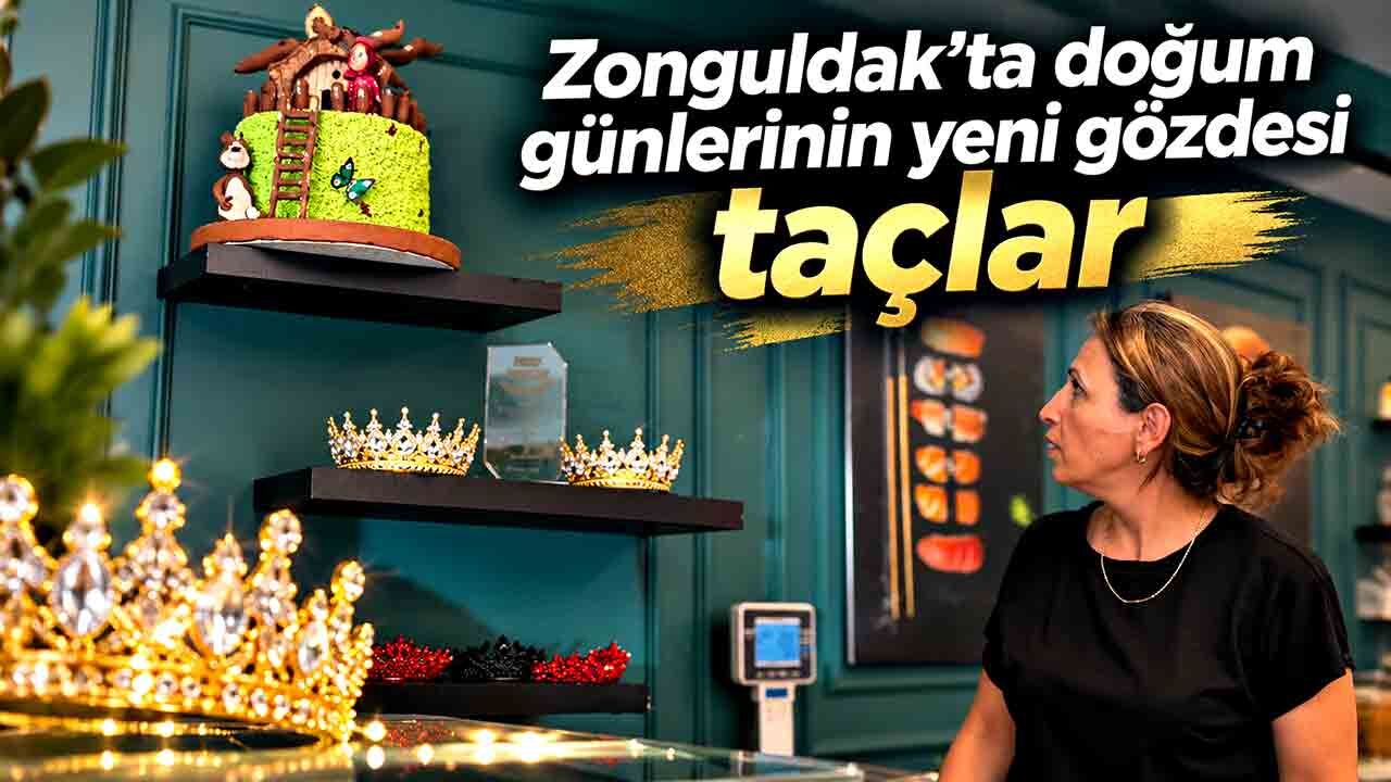 Zonguldak’ta doğum günlerinin yeni gözdesi taçlar