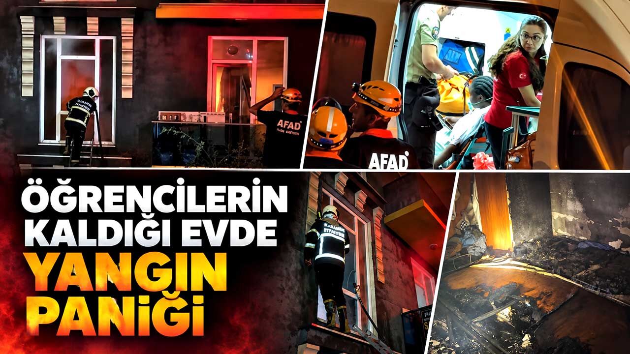 Karabük’te öğrenci evinde yangın