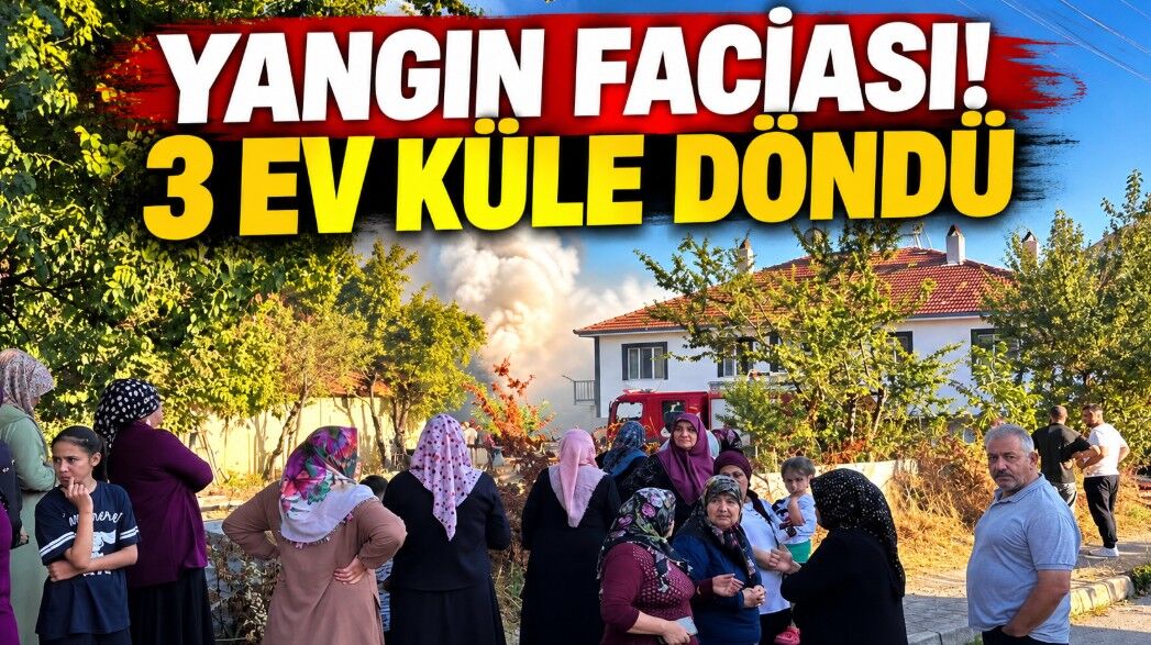 Otluk alanda çıkan yangın, 3 eve sıçradı