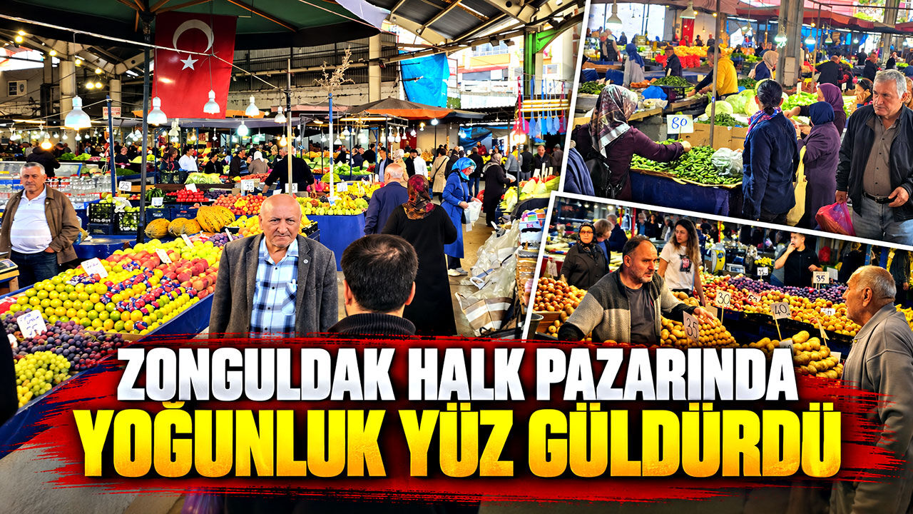 Zonguldak halk pazarında yoğunluk yüz güldürdü