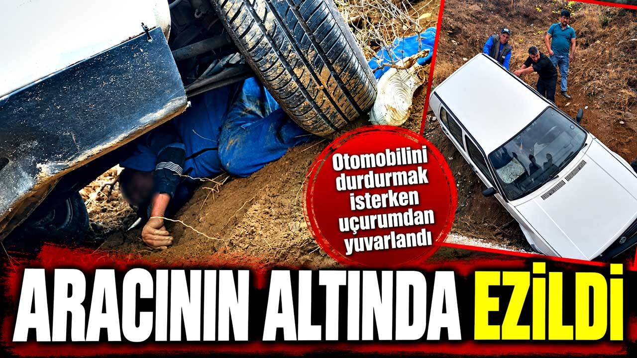 Su doldurmak için durdu, kendi otomobilinin altında kaldı