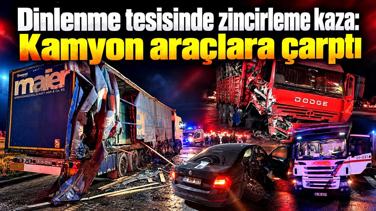 Zincirleme kaza: Kamyon iki araca çarptı, 3 kişi yaralandı