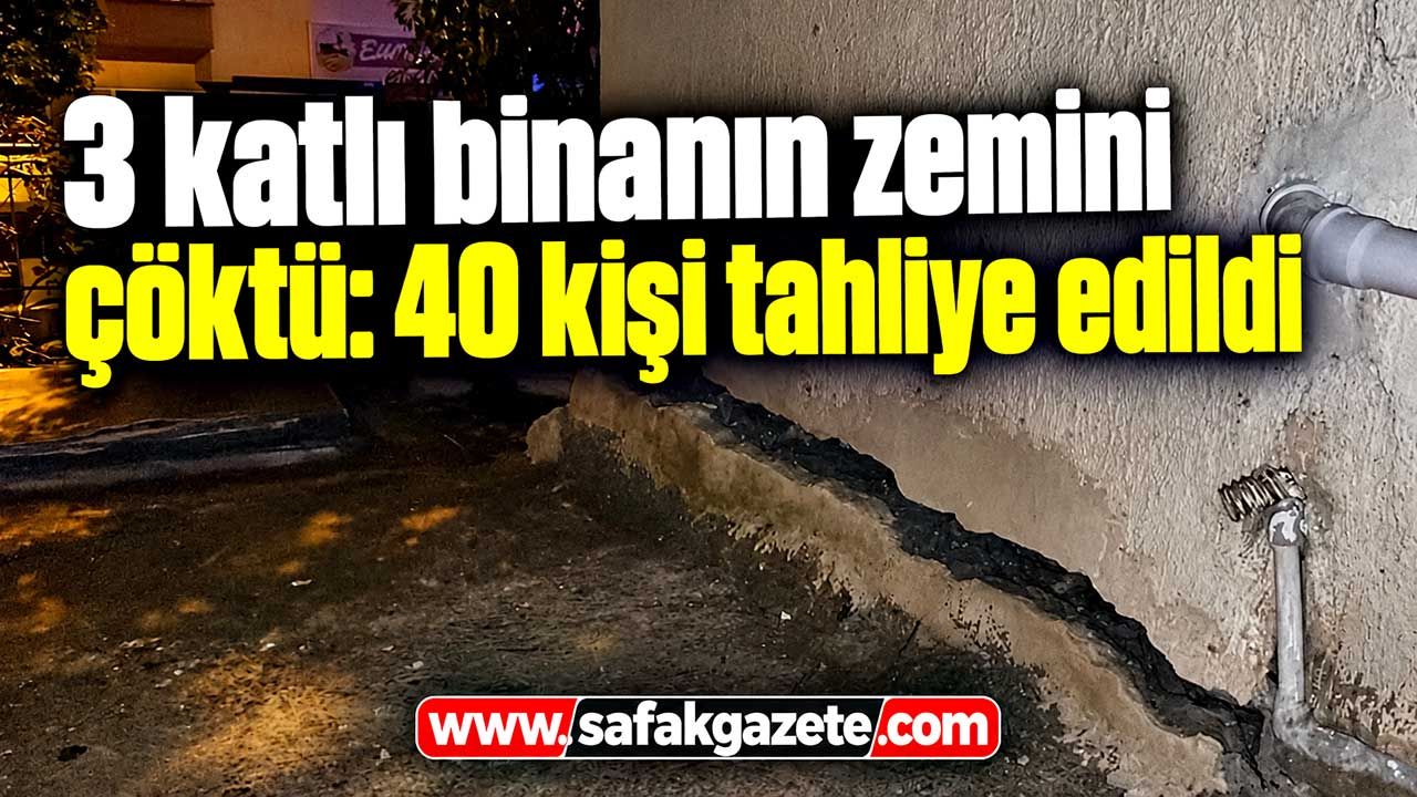 3 katlı binada çökme! 40 kişi tahliye edildi