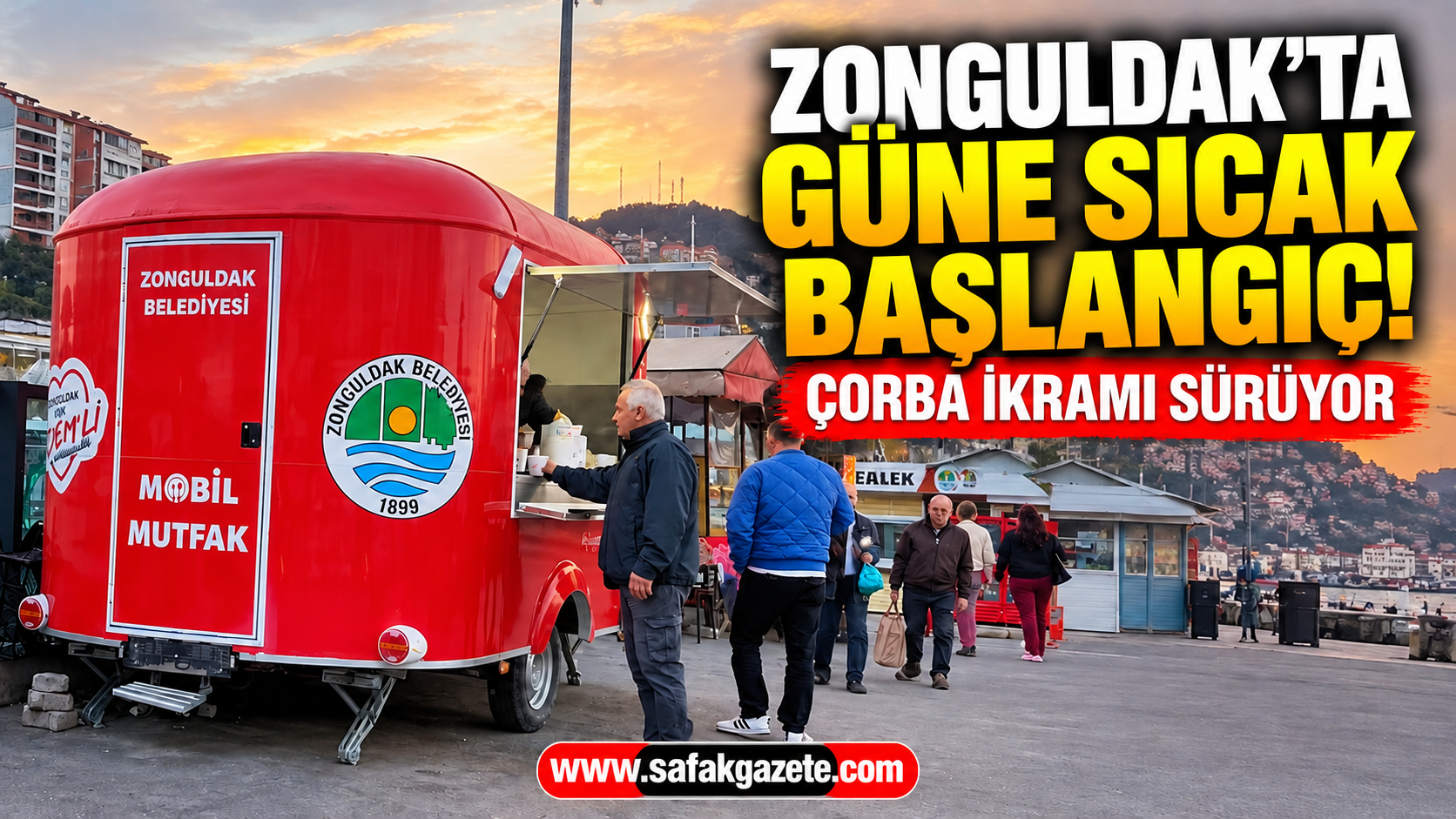 Zonguldak’ta güne sıcak başlangıç! Çorba ikramı sürüyor