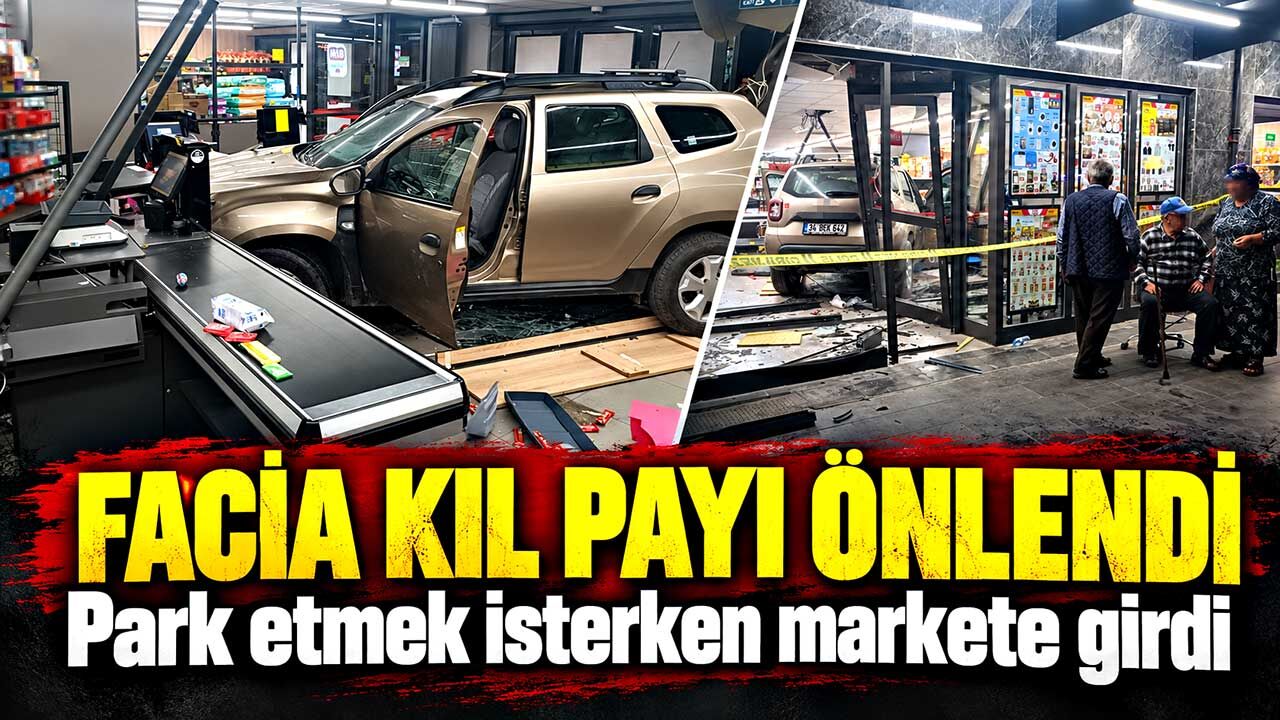 Park etmek isterken markete girdi: 81 yaşındaki sürücü büyük panik yaşadı