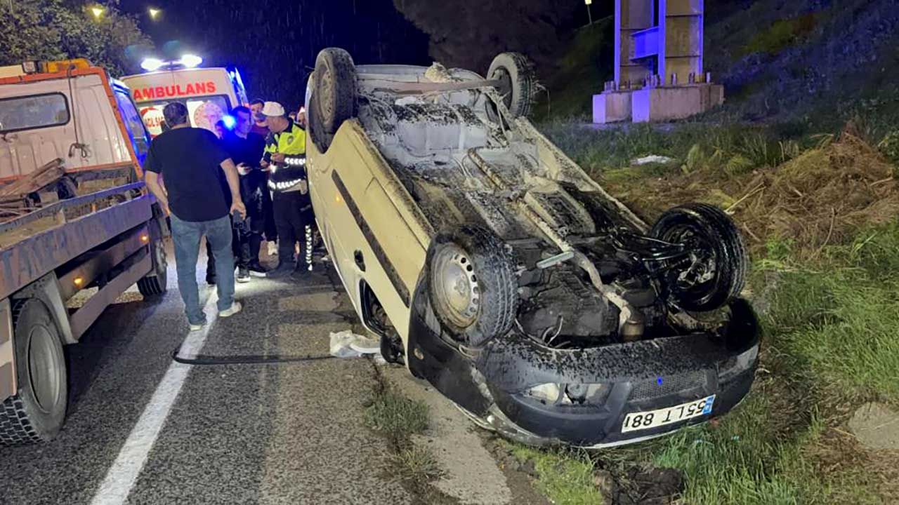 30 metrelik şarampole yuvarlandı: 1 yaralı