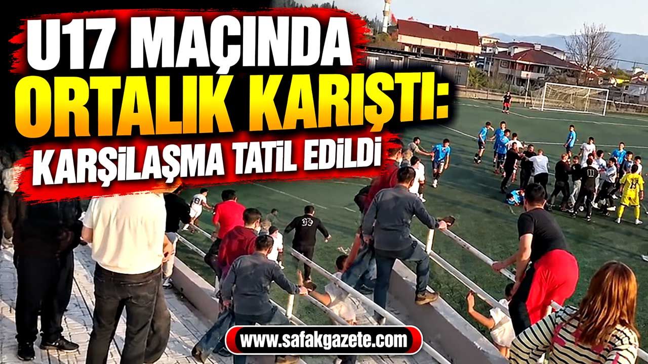 U17 maçında ortalık karıştı: Karşılaşma tatil edildi