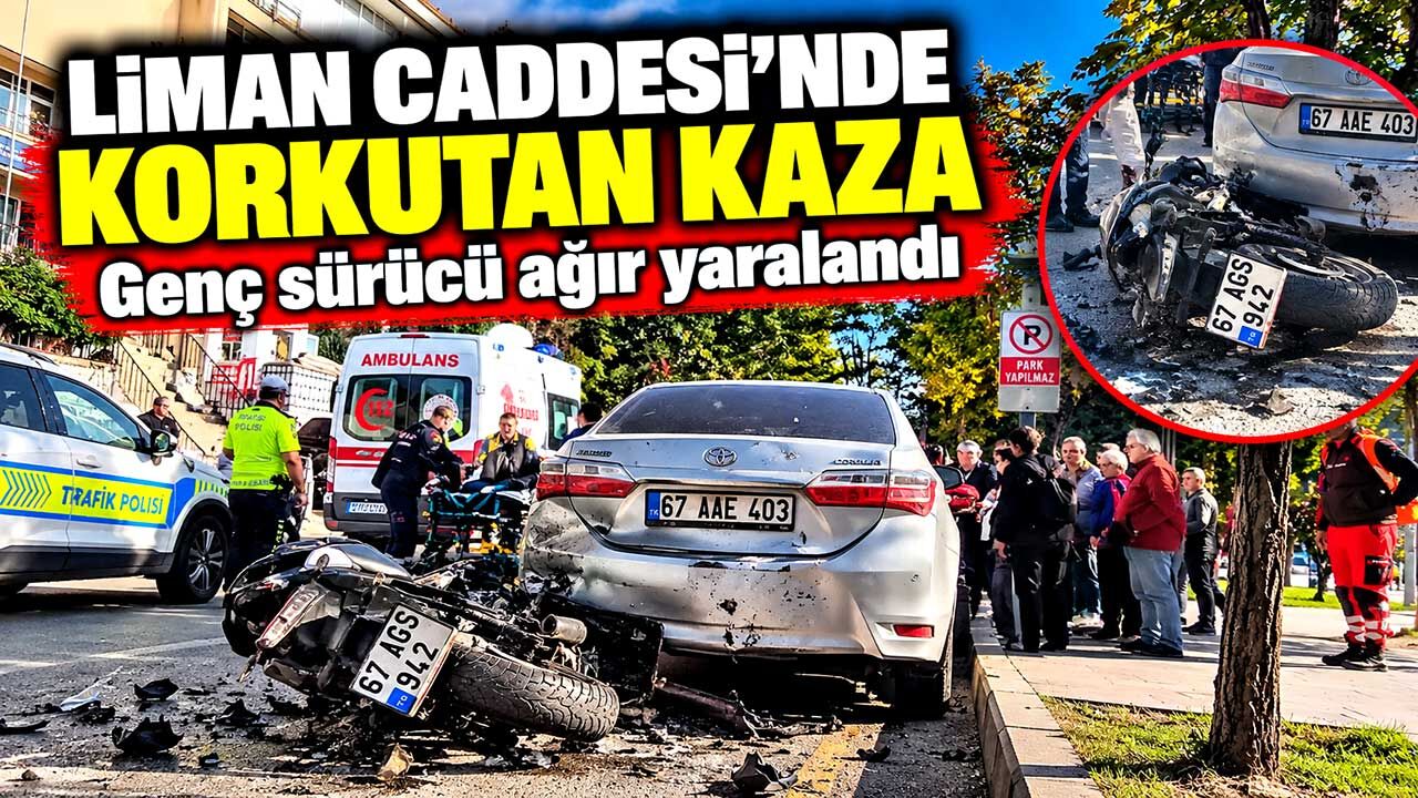 Zonguldak’ta motosiklet kazası: 17 yaşındaki sürücü ağır yaralandı