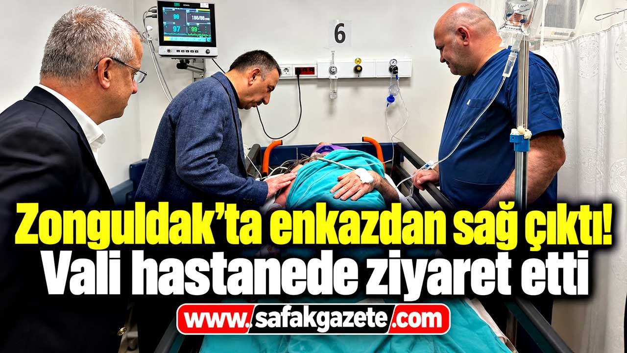 Zonguldak’ta enkazdan sağ çıktı! Vali Hacıbektaşoğlu hastanede ziyaret etti