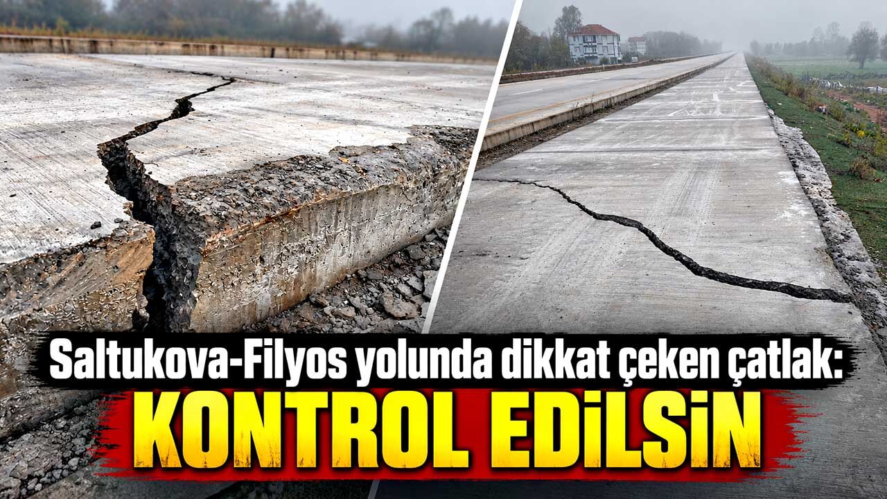 Zonguldak’ta yeni yapılan yolda çatlak iddiası: Vatandaş tepki gösterdi