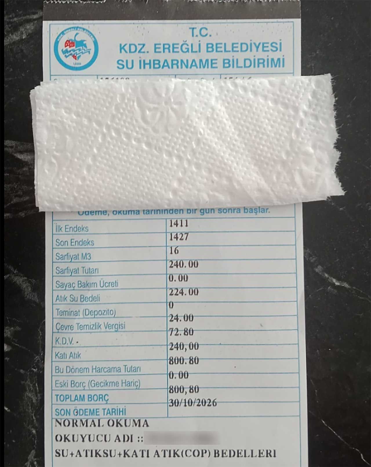 Su Faturasına Tepki 2
