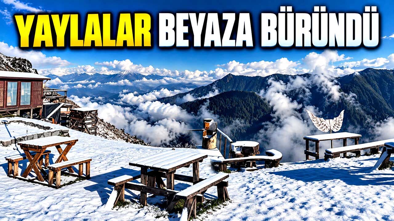 Rize'nin yaylaları beyaza büründü